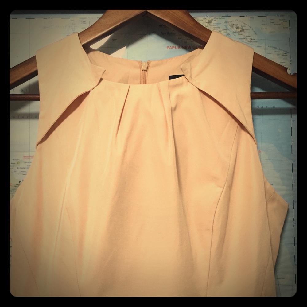 Cue Light peach fit and flare mini dress
